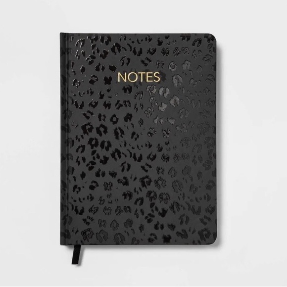 Threshold Other - Black Leopard Print Notebook
